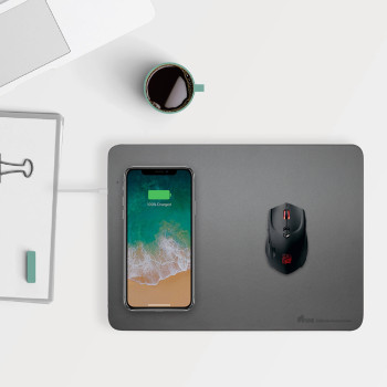 Innoz® QI10W Wireless Fast Charging Mouse Pad - Gray