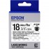 Epson Label Cartridge 18mm Black on Transparent Tape