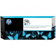 HP 745 300-ml DesignJet Cyan Ink Cartridge (F9K03A)