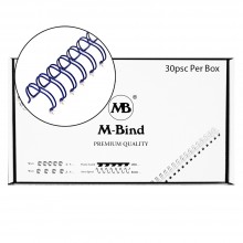 M-Bind Double Wire Bind 2:1 A4 - 1-1/4"(32mm) X 23 Loops, 30pcs/box, Blue