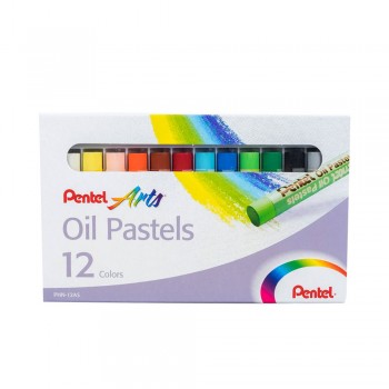 PENTEL ARTS OIL PASTELS 12 COLORS (PHN-12AS)