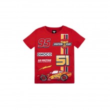 Cars 3: Kids Tee 08 (Red, Size 140) - Racing Lightning McQueen