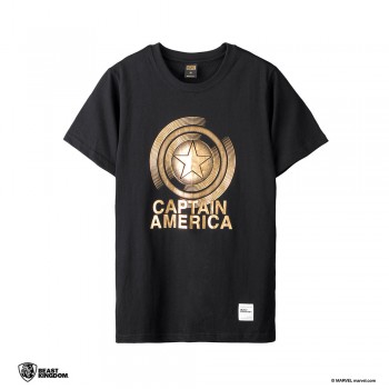 Marvel: Captain America Tee Shield Series - Black, Saiz L