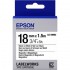 Epson Label Cartridge 18mm Black on White Magnetic